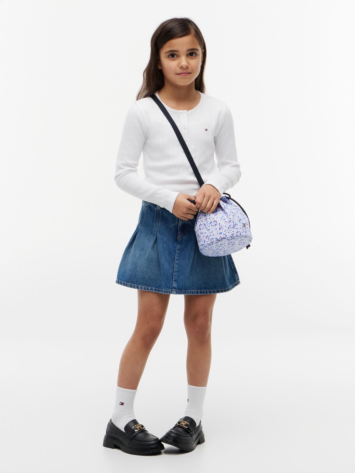 Tommy Hilfiger Kids' Floral Print Crossbody Bucket Bag