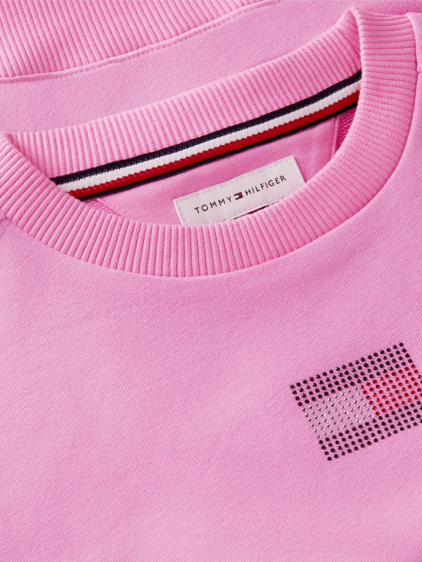 Tommy Hilfiger Kids' Rhinestone Flag Logo Sweatshirt