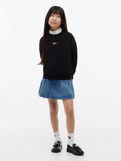 Tommy Hilfiger Kids' Rhinestone Flag Logo Sweatshirt