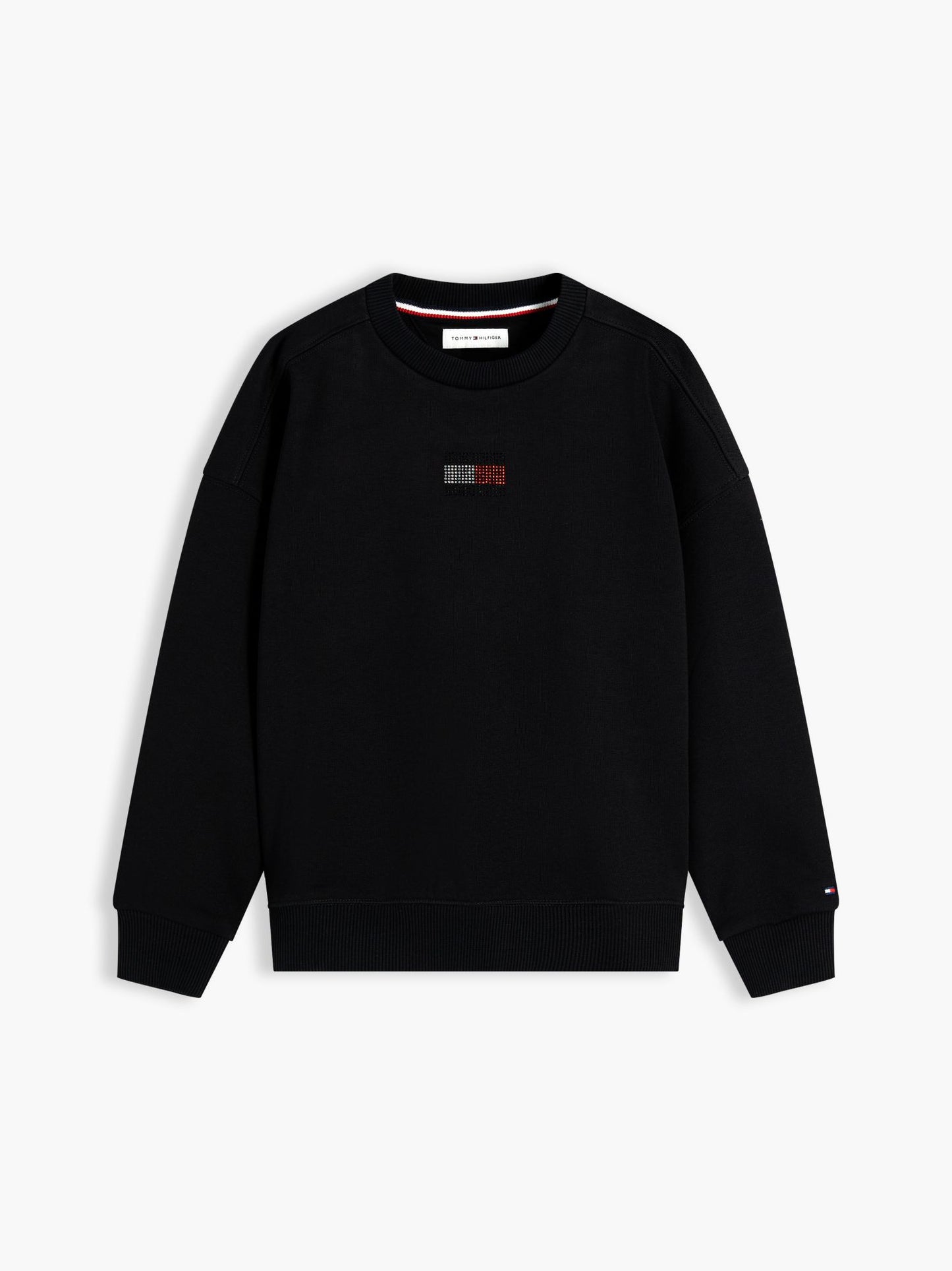 Tommy Hilfiger Kids' Rhinestone Flag Logo Sweatshirt