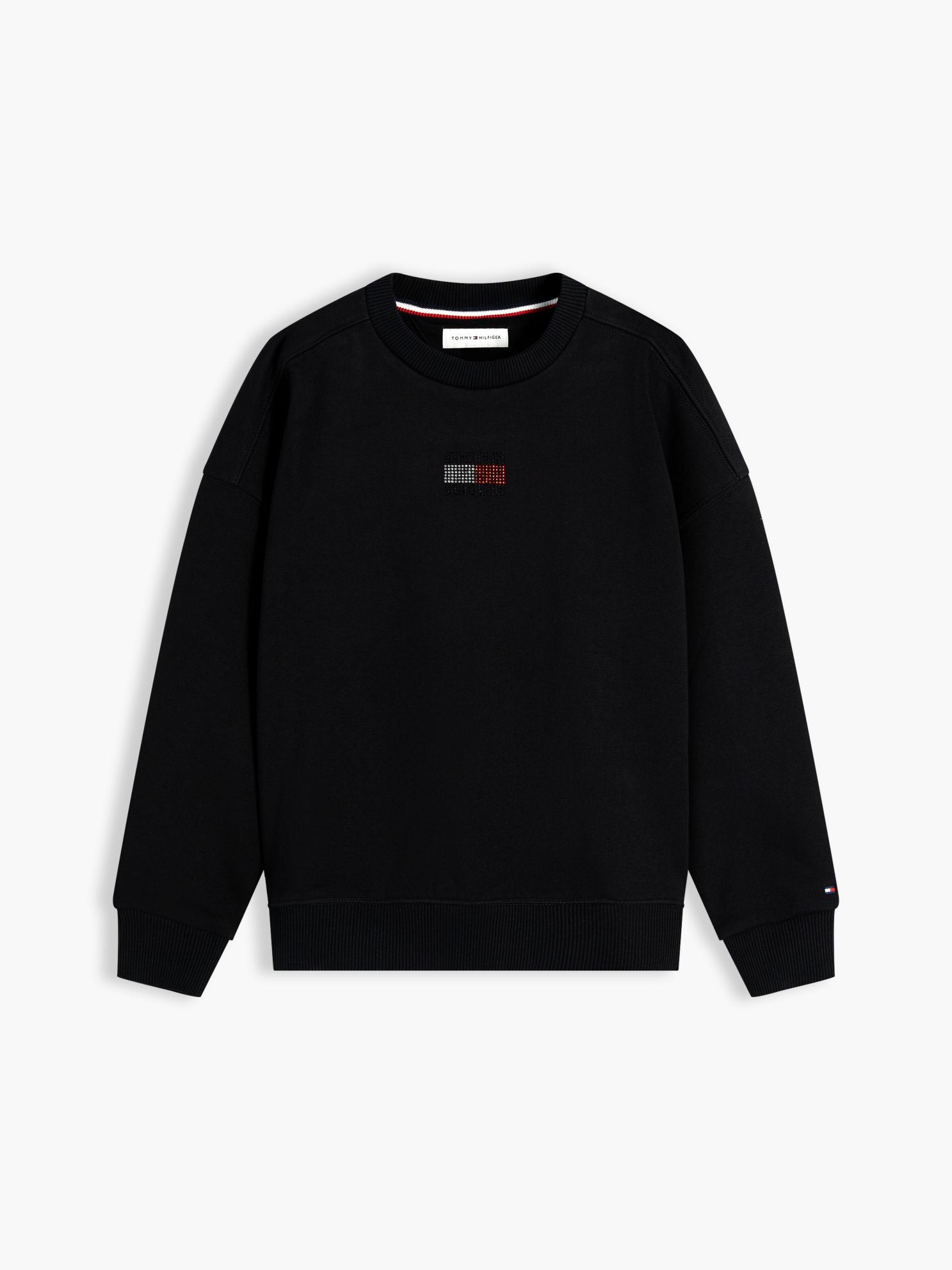 Tommy Hilfiger Kids' Rhinestone Flag Logo Sweatshirt