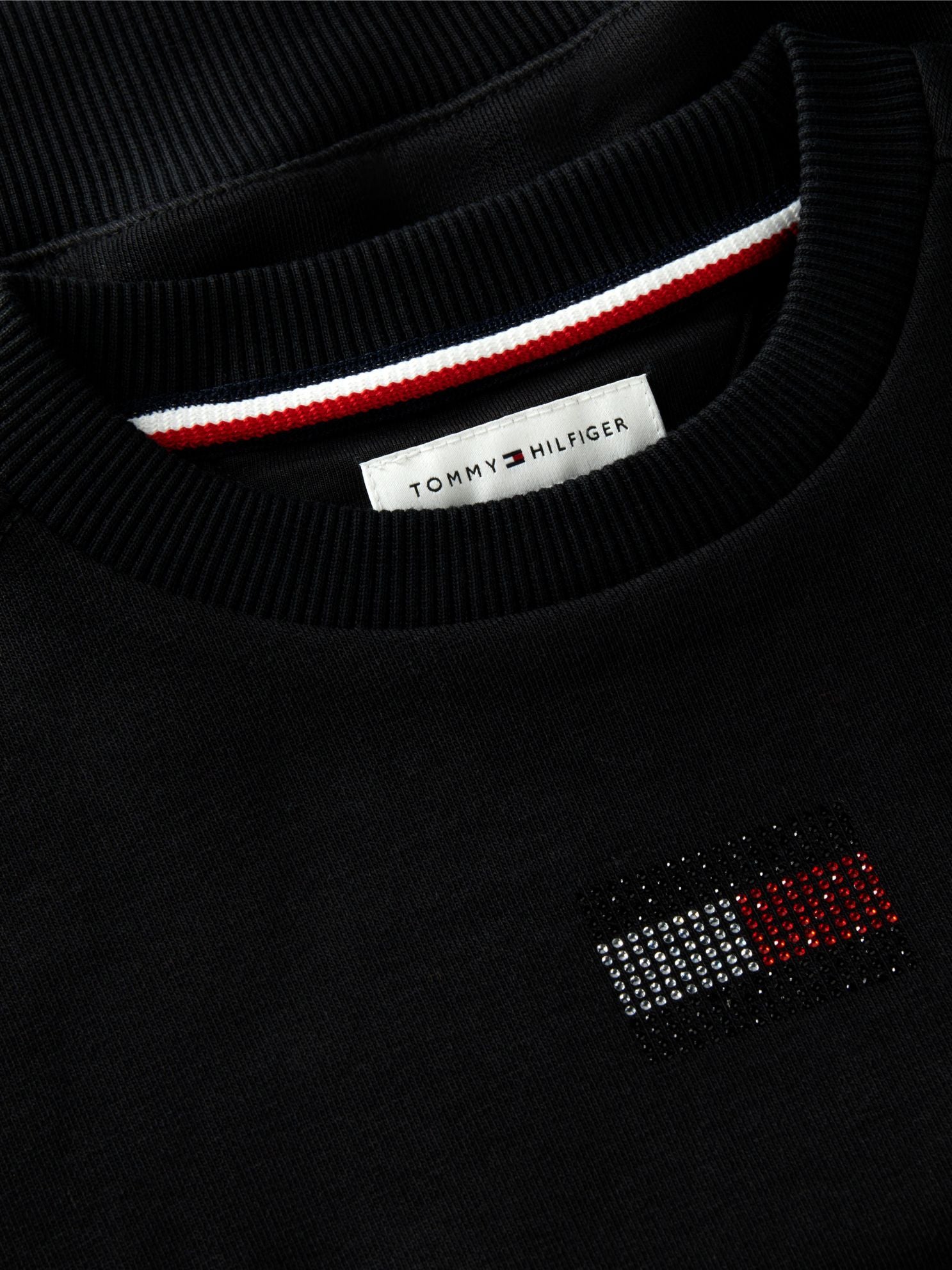 Tommy Hilfiger Kids' Rhinestone Flag Logo Sweatshirt