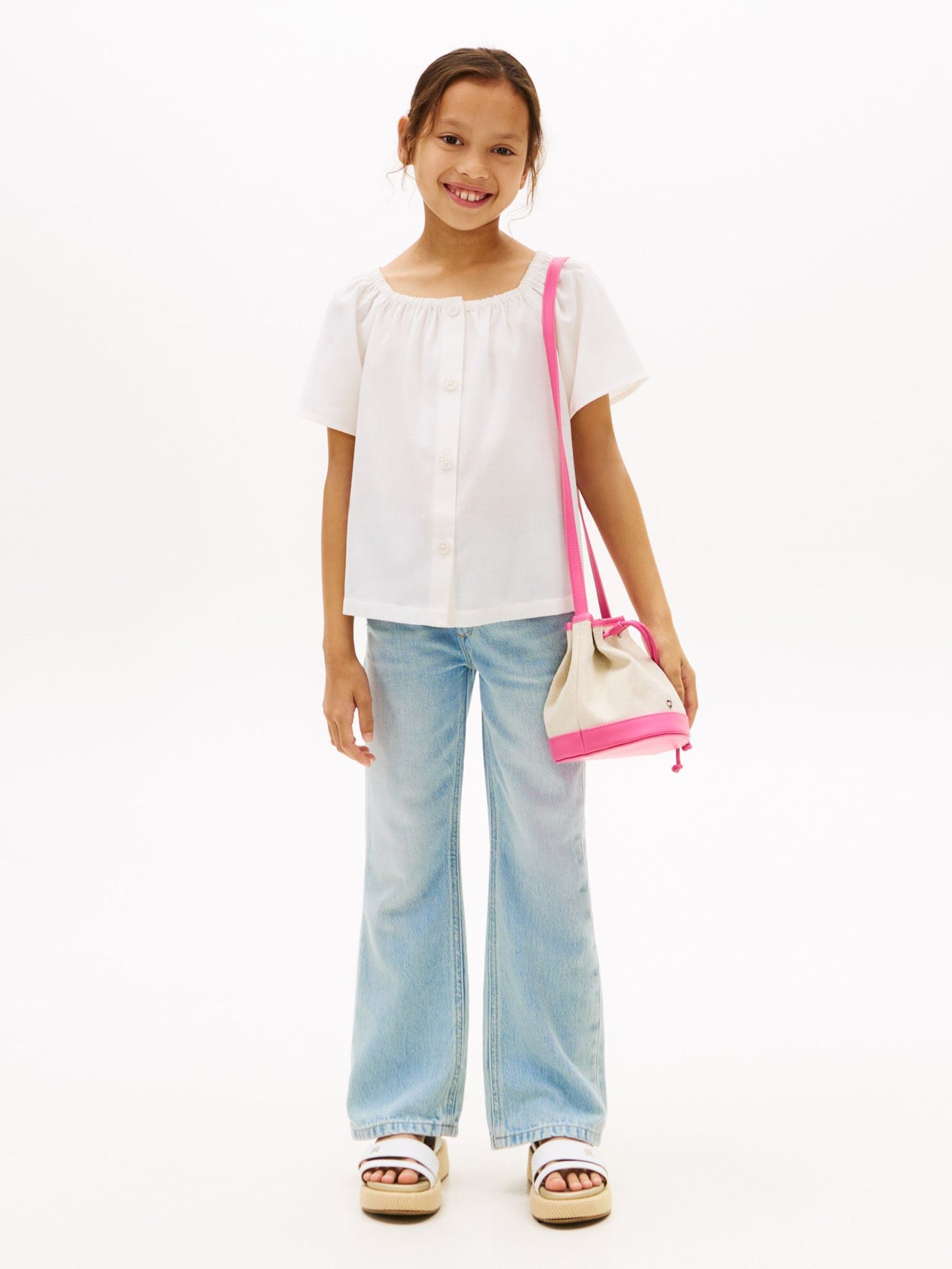 Tommy Hilfiger Kids' Puff-Sleeve Top