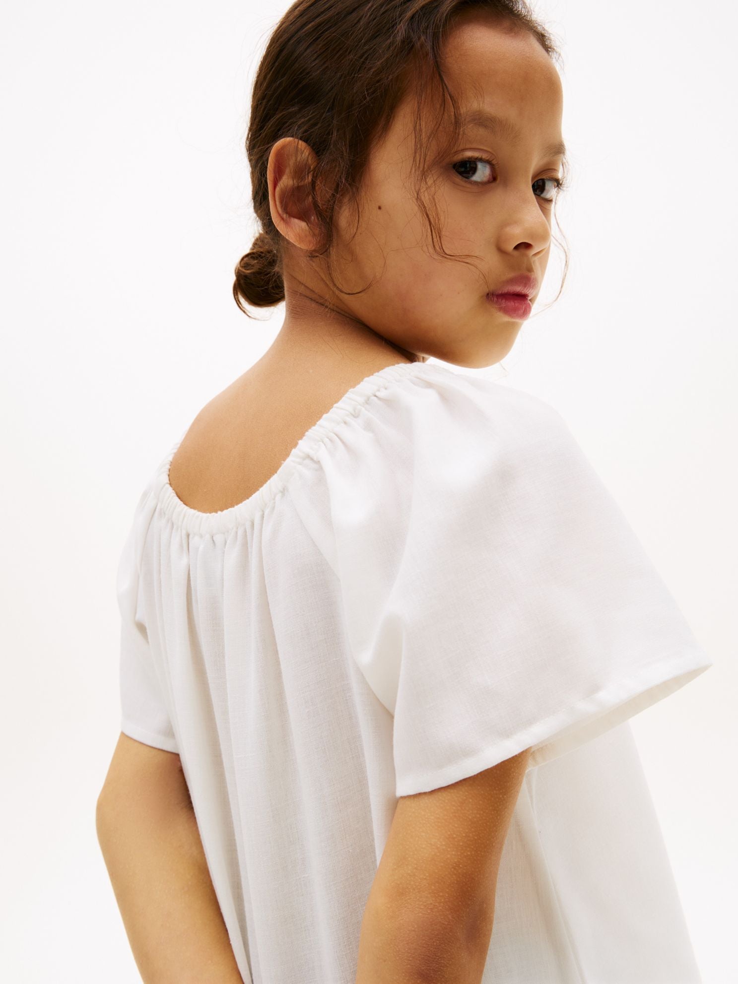 Tommy Hilfiger Kids' Puff-Sleeve Top