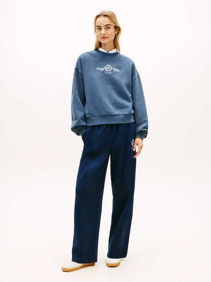 Tommy Hilfiger Embroidered Club Crest Logo Sweatshirt