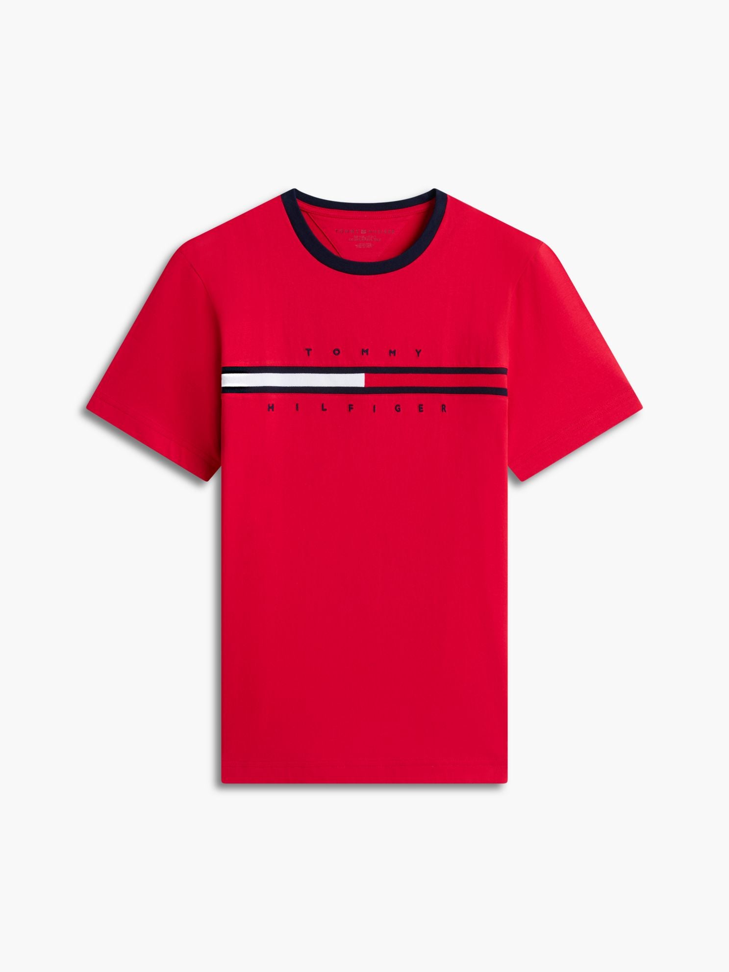 Tommy Hilfiger Embroidered Flag Logo T-Shirt