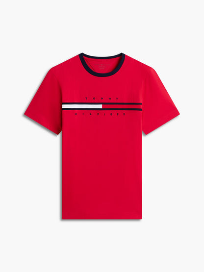 Tommy Hilfiger Embroidered Flag Logo T-Shirt