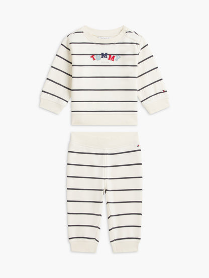 Tommy Hilfiger Babies' Striped Sweatshirt & Pant Set