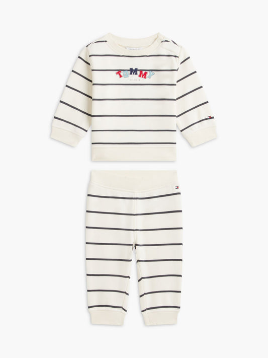 Tommy Hilfiger Babies' Striped Sweatshirt & Pant Set