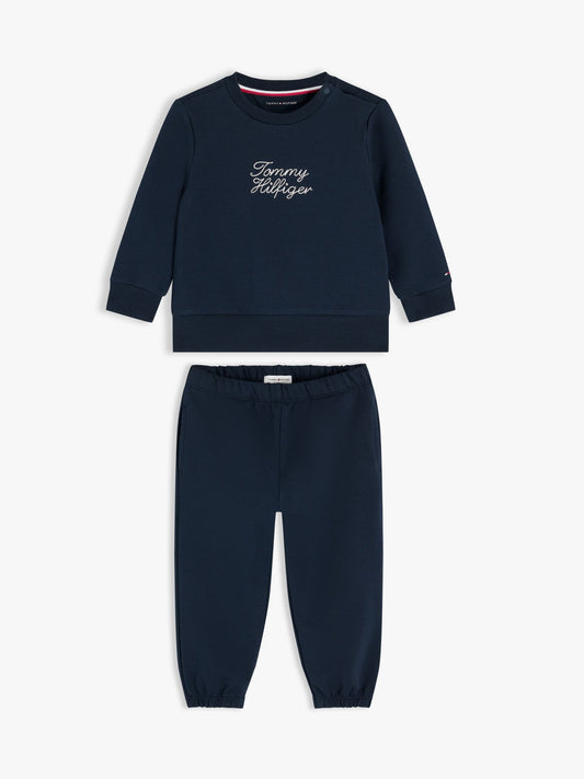 Tommy Hilfiger Babies' Hilfiger Logo Sweatsuit Set