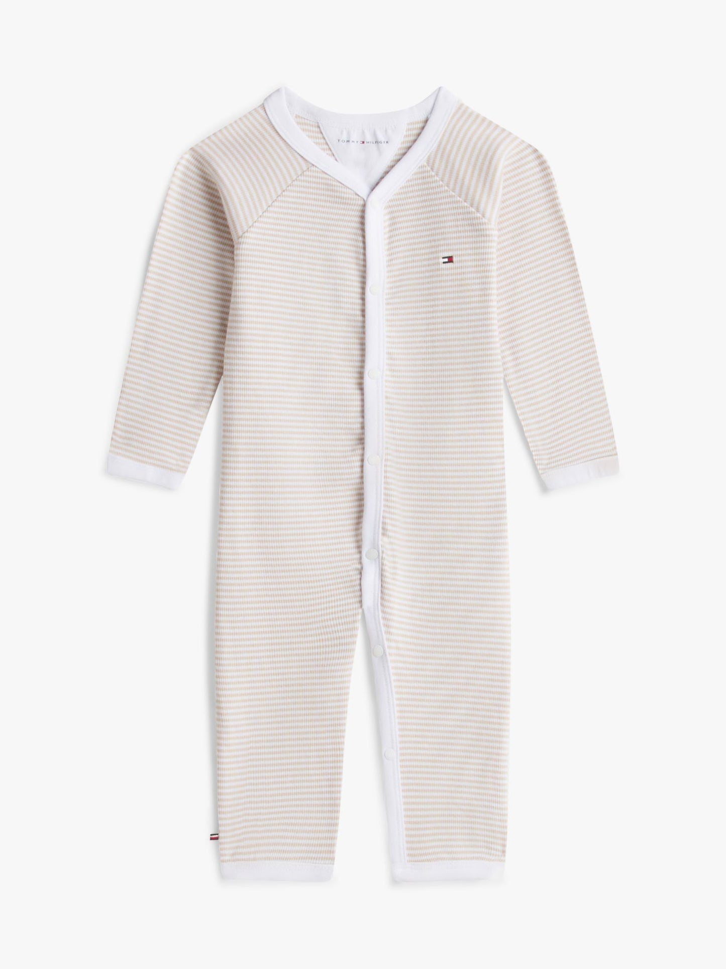 Tommy Hilfiger Babies' Stripe Ribbed Footie Coverall