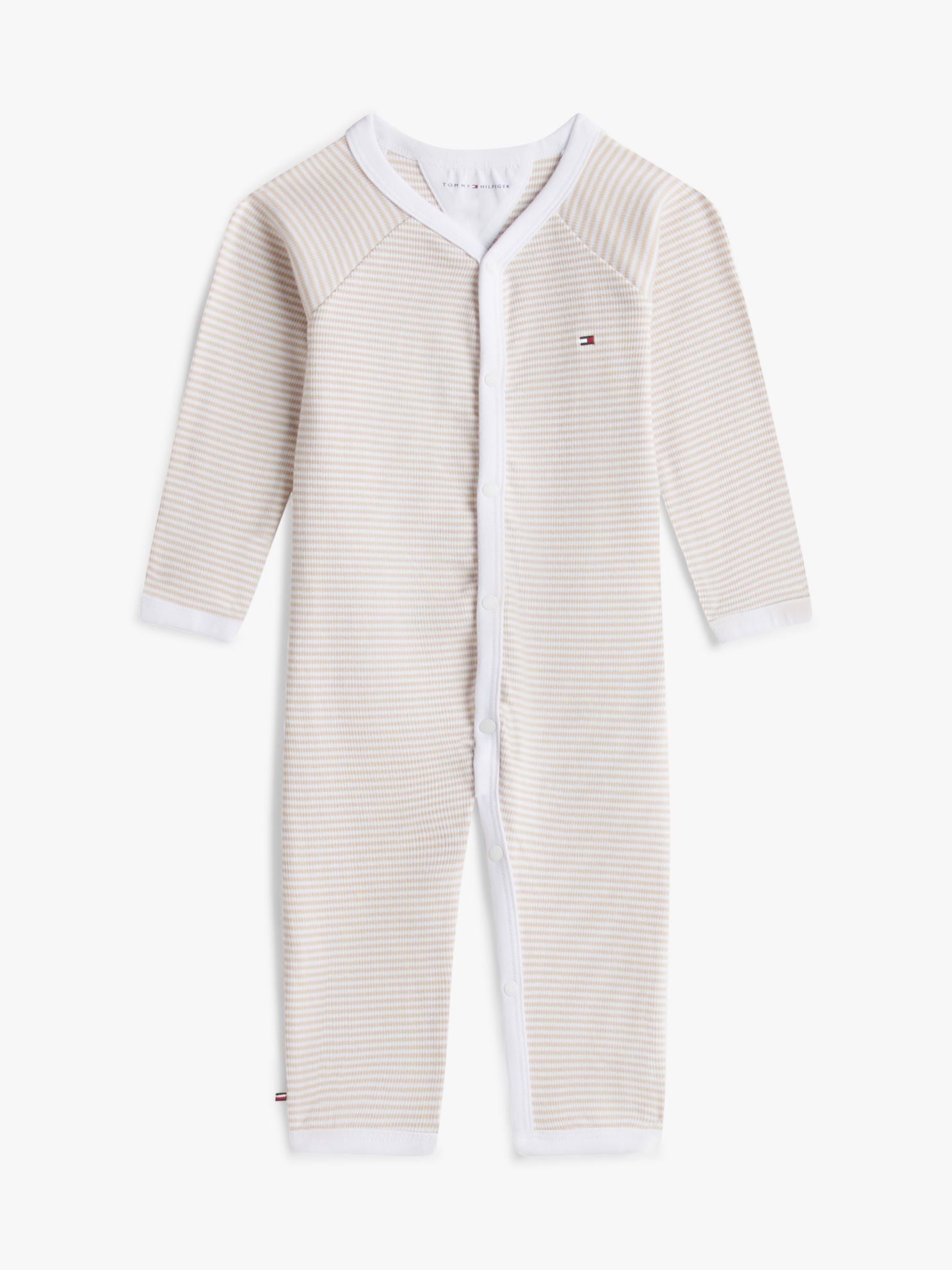 Tommy Hilfiger Babies' Stripe Ribbed Footie Coverall