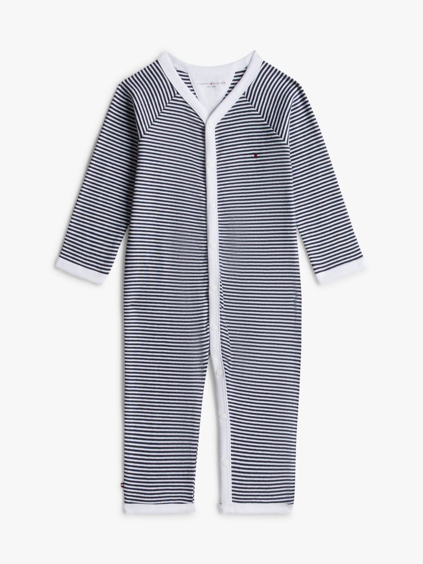 Tommy Hilfiger Babies' Stripe Ribbed Footie Coverall
