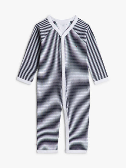 Tommy Hilfiger Babies' Stripe Ribbed Footie Coverall