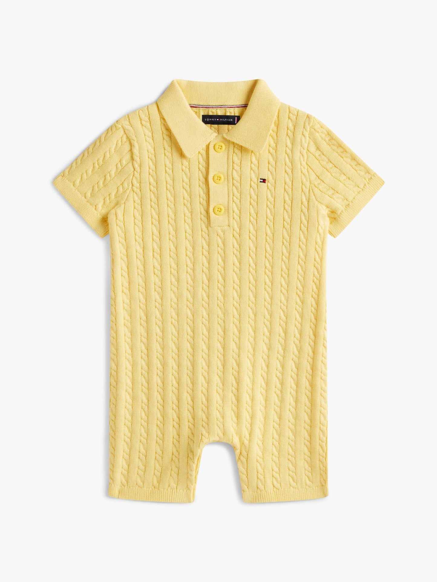 Tommy Hilfiger Babies' Cable Knit Polo Shortall