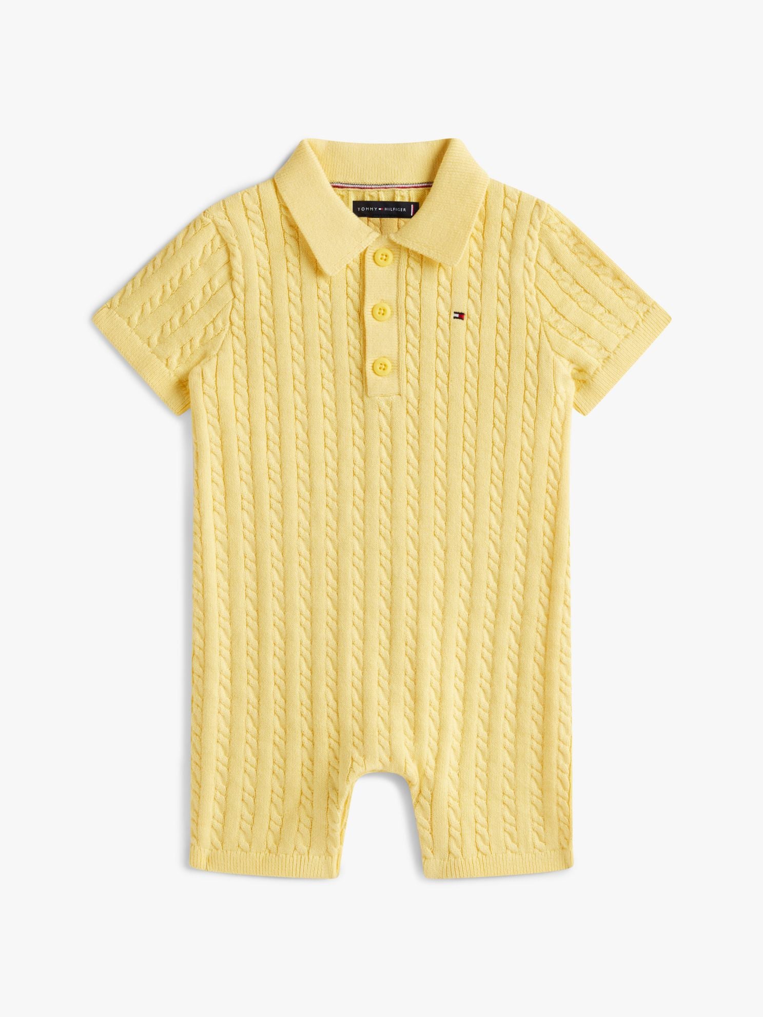 Tommy Hilfiger Babies' Cable Knit Polo Shortall