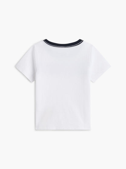 Tommy Hilfiger Babies' Flag Stripe Logo Ringer T-Shirt