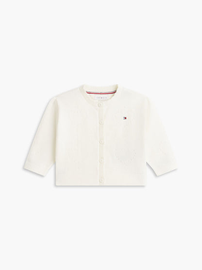 Tommy Hilfiger Babies' Pointelle Heart Cardigan