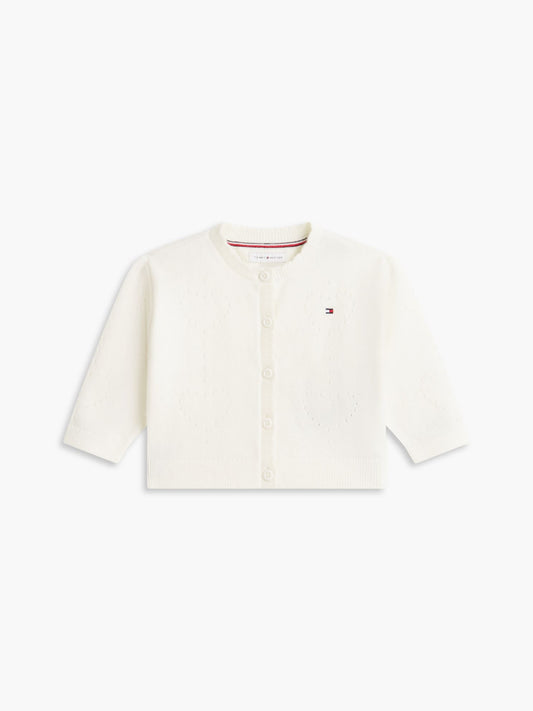 Tommy Hilfiger Babies' Pointelle Heart Cardigan