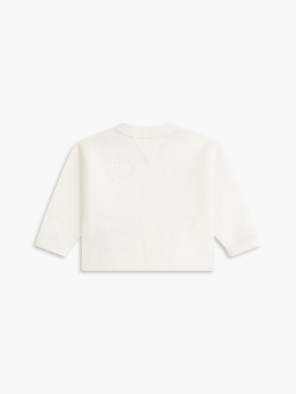Tommy Hilfiger Babies' Pointelle Heart Cardigan