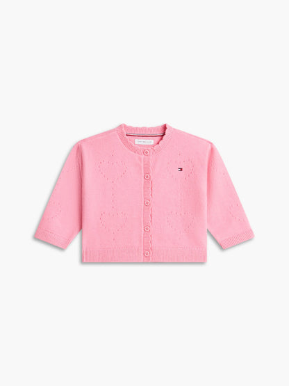 Tommy Hilfiger Babies' Pointelle Heart Cardigan