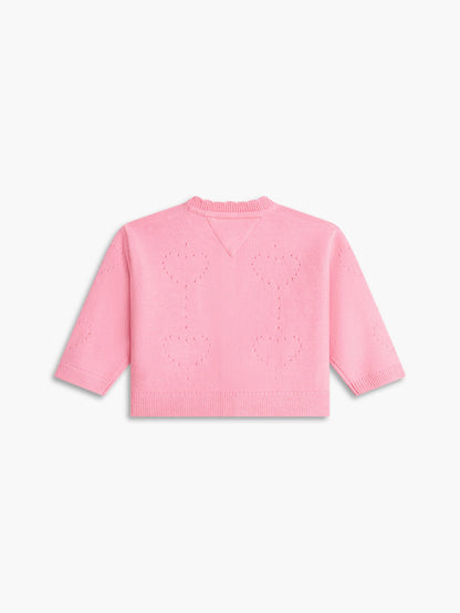 Tommy Hilfiger Babies' Pointelle Heart Cardigan