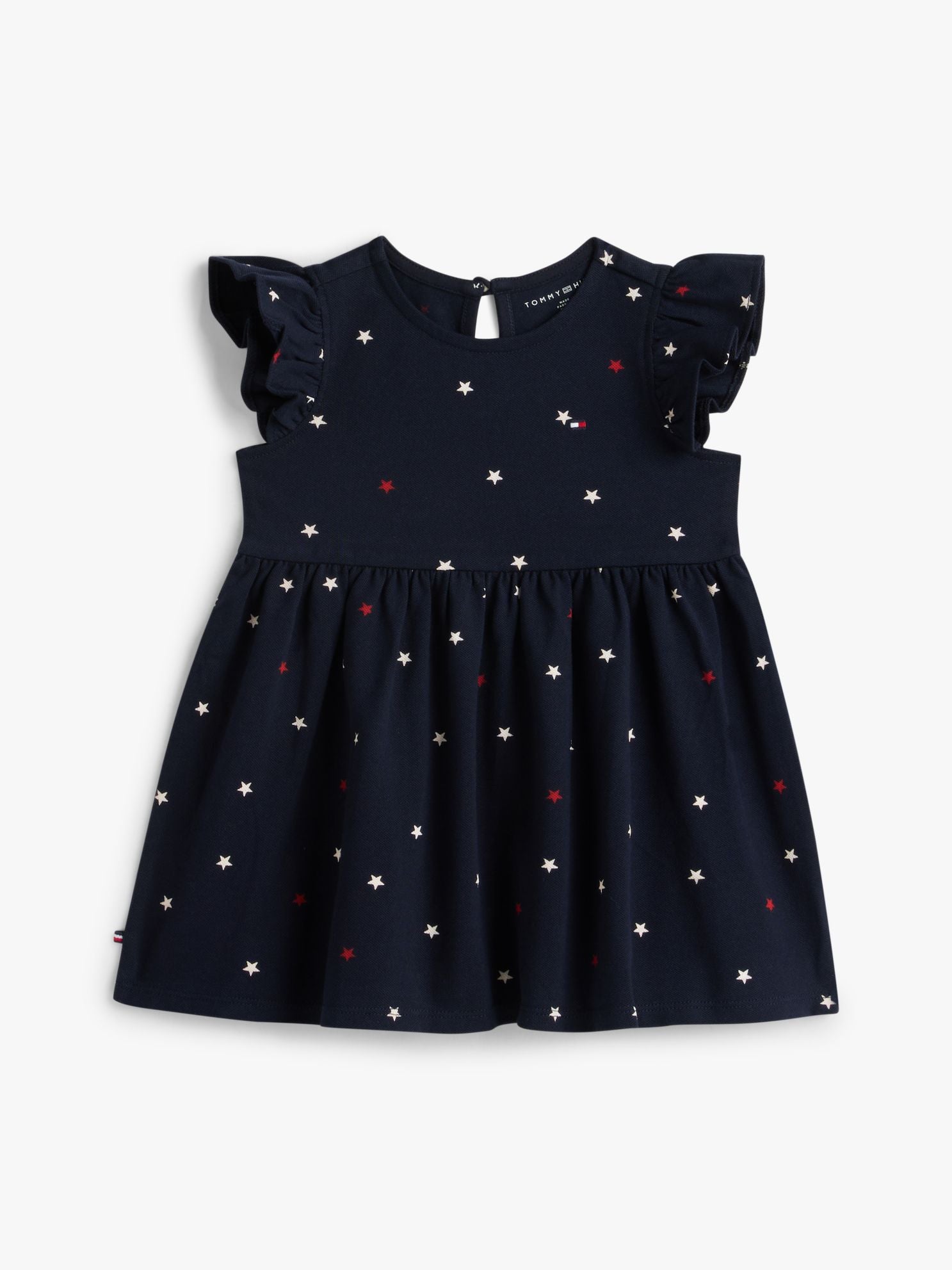 Tommy Hilfiger Babies' Star Print Flutter-Sleeve Dress