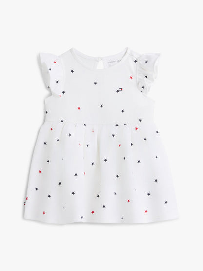 Tommy Hilfiger Babies' Star Print Flutter-Sleeve Dress