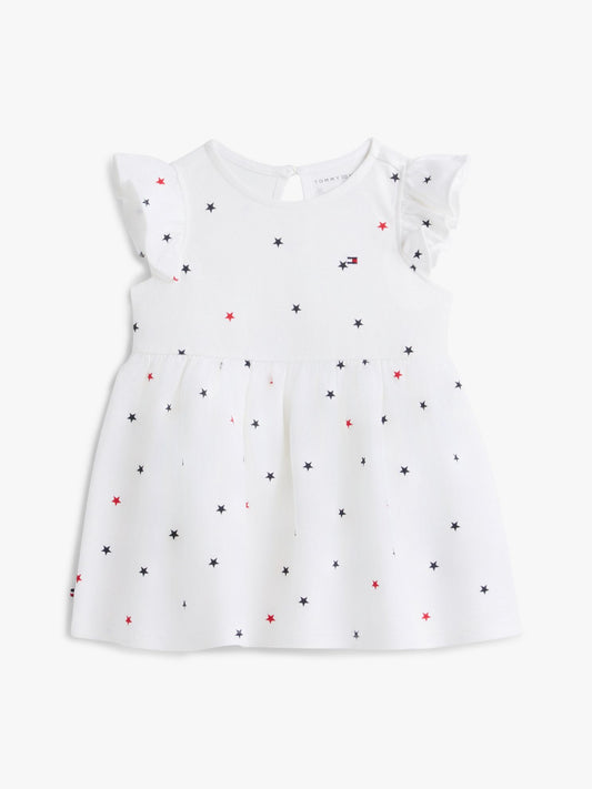 Tommy Hilfiger Babies' Star Print Flutter-Sleeve Dress